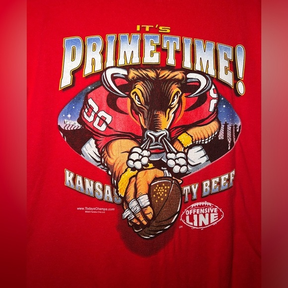 Vintage Kansas City Chiefs 2003 Primetime Beef Mens Unisex T Shirt Large - Picture 3 of 8
